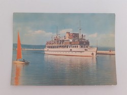 Retro képeslap Balaton vitorlás hajó