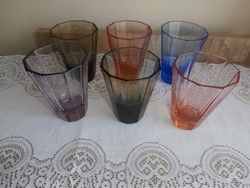 Moser jellegű színes poharak