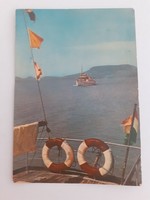 Retro képeslap 1967 Balaton vitorlás hajó