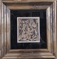 Kádár Bélának tulajdonítva(1877-1956): Keresztelő, szénrajz