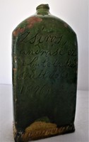 Antik népi butella, butélia 1876.június 25.
