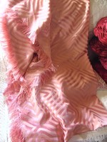 Peach pink silk old bedspread or tablecloth