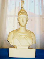 Statue of Pallas Athena (protector of Athens) in white marble