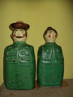 Kántor és kun gazda Pálinkás butella pár 1981-ből