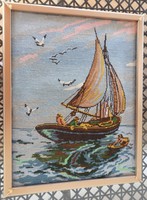 Sailing on the sea - tapestry picture