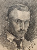 Vidor Pál: Férfiportré,1914