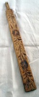 Antik díszes faragott népi használati eszköz mángolró fa