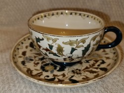 Zsolnay antik teás csésze és alj cca 1880