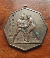 3. Régi bronz érem plakett kitüntetés BVSC
