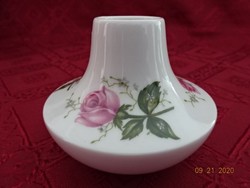 Seltmann Veiden Bavaria német porcelán rózsa mintás váza, magassága 6,5 cm.