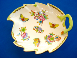 Herendi, Viktória Pattern, Leaf-Shaped Serving Plate