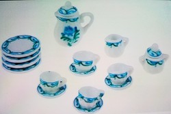 Miniatűr porcelán teás készlet 15db-os