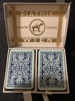 Vintage Piatnik aranyozott szélű sorszámozott francia mini kártya