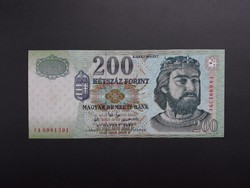 200 forint 2003 FA - Régi forint papírpénz - retró kétszázas bankjegy eladó