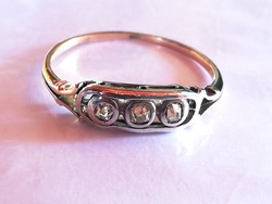 Antik arany gyűrű (brill, 14k) 