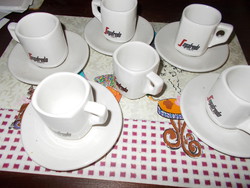 6 db Segafredo  olasz retro kávés szett