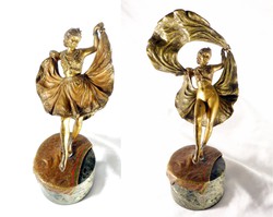 True Art Nouveau rarity: franz xavier bergmann (1861 - 1936) orientalist bronze dancer statue