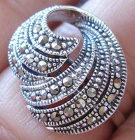 925 ezüst gyűrű markazitokkal 18,7/58,7 mm