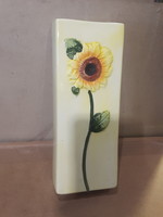Kerámia váza, 20 x 8 x 3 cm-es, hibátlan darab, lakberendezéshez.
