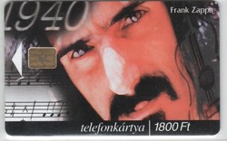Magyar telefonkártya 0007     1999 Frank Zappa  50.000-os