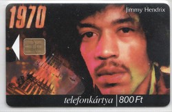 Magyar telefonkártya 0022     2000 Jimmy Hendrix  200.000 db-os