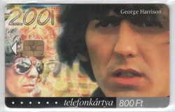 Magyar telefonkártya 0013    2002 George Harrison  50.000 db-os