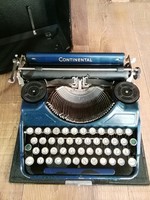 Continental írógép dobozában,ritka kék színben !