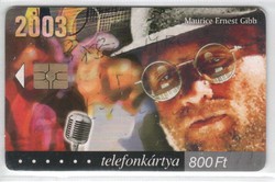 Magyar telefonkártya 0018  2003 Maurice Ernest Gibb  30.000 db-os