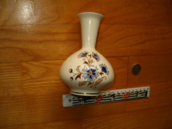 Zsolnay aranyos dagi hasú váza búzavirág motívum porcelán hibátlan állapotban KIÁRUSÍTÁS 1 FORINTRÓL