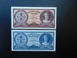 1 milliárd pengő - 1 milliárd milpengő 1946 Hajtatlan bankjegyek 01 