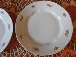 Zsolnay barokk, virágcsokor mintás lapos tányérok
