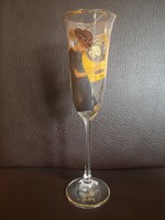 Goebel pezsgőspohár, új, Klimt: Die Musik c. képével