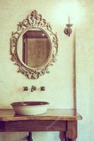 Antikolt barokkos tükör 83x58