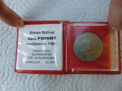 Simon Bolivár 100 forint 1983