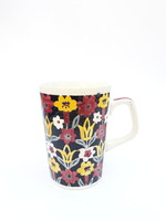 Gránit Kispest virág, tulipán mintás bögre - retro porcelán / kerámia csésze