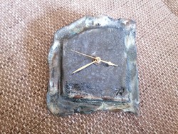Egyedi kézműves kerámia óra, Junghans quartz óraszerkezettel, hibátlan állapotban! 