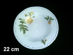 Zsolnay porcelán rózsa mintás mély leveses tányér pótlásnak 22 cm átmérő 