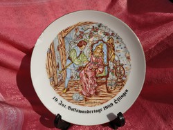 A tale of a rose rose on a porcelain decorative plate