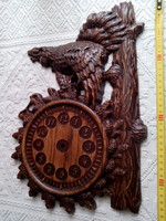 Carved wall clock - carving