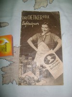 Dr. OETKER - FÉLE Befőzőpor - régi, eredeti receptfüzet