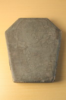 Antik szervírozó készlet tartó doboz, selyem-bársony béléssel