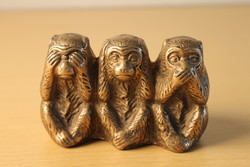 A három bölcs majom, bronz szobor