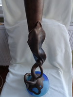 Filip Ravert Üvegművész, bronz díszítésű padló vázája.