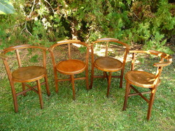 4 db egyforma antik kávéházi Thonet (Stabil) szék stabil, szép állapotban