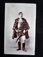 Approx. 1898 Photo of a distinguished man complete Hungarian costume Hungarian costume sword Czerey Miksa named