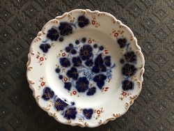 F&M (Pirkenhammer) Bieder tányér, máz alatt kobaltkék festéssel,1857-1875 közötti