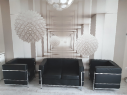 Bauhaus design lounge garnitúra,  Le Corbusier LC2 szalon szet