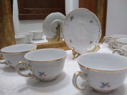 Barokk mintás tollazott zsolnay kávés csészék