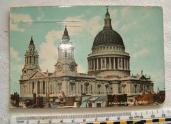 St. Paul Cathedral angol szines képeslap szerintem lithorográfia kb világháborús britt KIÁRUSÍTÁS
