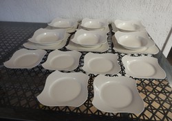 18 darabos 6 személyes modern fehér tányér készlet - étkészlet
